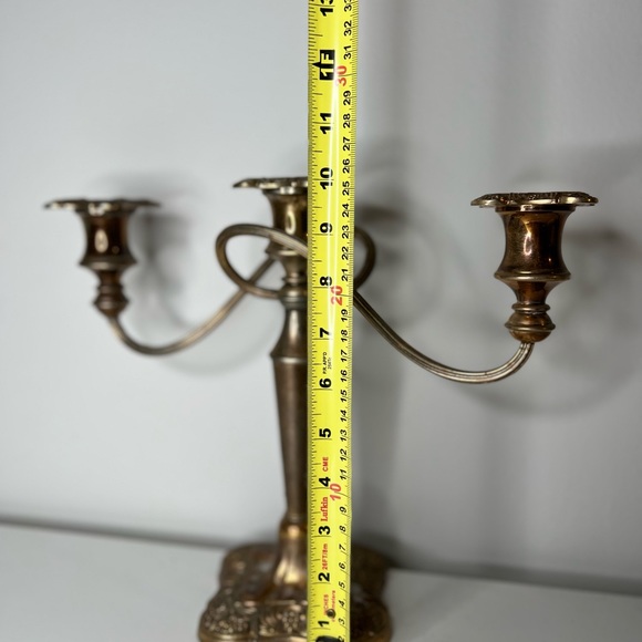 Antique Vintage Three Candles Holder - Picture 4 of 7